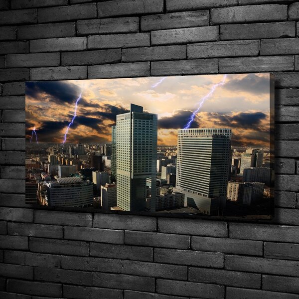 Foto-obraz canvas na rámu Bouře nad Varšavou oc-41880517
