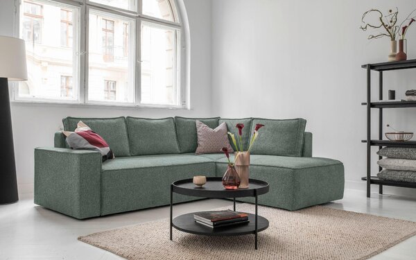 ROHOVÁ SEDAČKA, textil, zelená MID.YOU - Sedací soupravy, Online Only