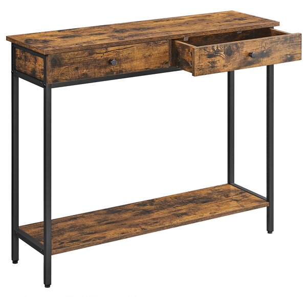 KONZOLOVÝ STOLEK, hnědá, černá, 100/30/80 cm Boxxx - Konzolové stolky, Online Only