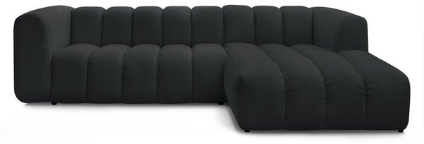 -25 % Dny MOMENTI– Bobochic Paris Černá rohová pohovka Talia 288 cm, pravá