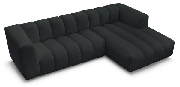 -25 % Dny MOMENTI– Bobochic Paris Černá rohová pohovka Talia 288 cm, pravá
