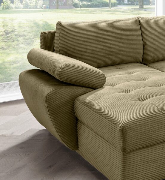 SEDACÍ SOUPRAVA, textil, olivově zelená Livetastic - Sedací soupravy, Online Only