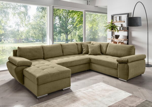 SEDACÍ SOUPRAVA, textil, olivově zelená Livetastic - Sedací soupravy, Online Only