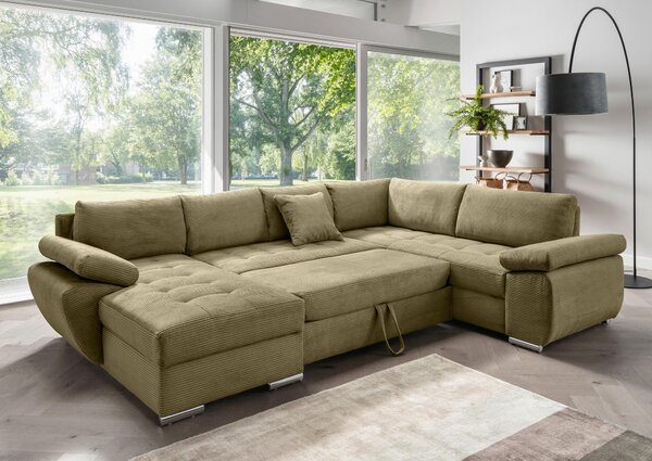 SEDACÍ SOUPRAVA, textil, olivově zelená Livetastic - Sedací soupravy, Online Only