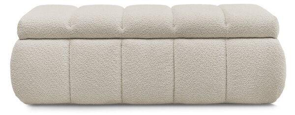 -25 % Dny MOMENTI– Bobochic Paris Béžová bouclé lavice Denali 144 cm s úložným prostorem