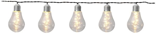 Bílý solární světelný LED řetěz vhodný do exteriéru Star Trading Glow, délka 1,9 m