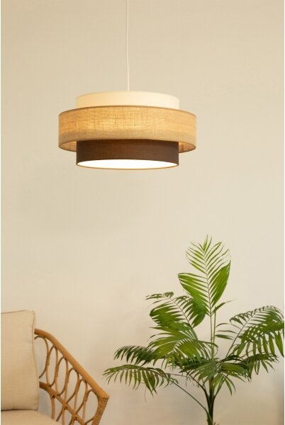 Brilagi - Lustr na lanku RESNA 1xE27/60W/230V pr. 40 cm béžová/černá