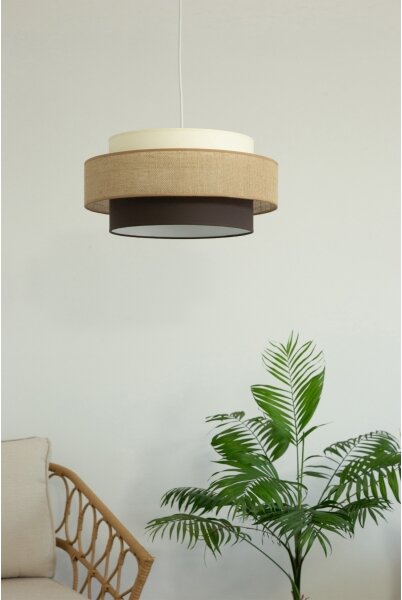 Brilagi - Lustr na lanku RESNA 1xE27/60W/230V pr. 40 cm béžová/černá
