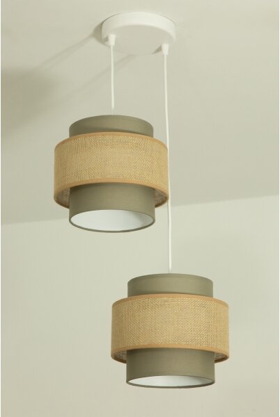 Brilagi - Lustr na lanku RESNA 2xE27/60W/230V pr. 30 cm hnědá/béžová