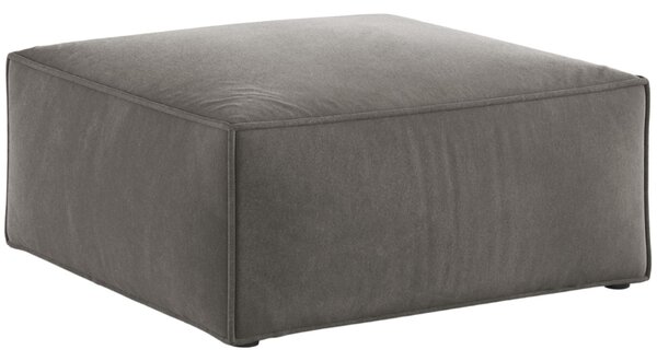 -25 % Dny MOMENTI– Cosmopolitan Design Šedá sametová podnožka Aveiro 75 x 75 cm