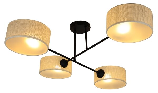 Brilagi - Přisazený lustr VIRGO 4xE14/40W/230V krémová/černá