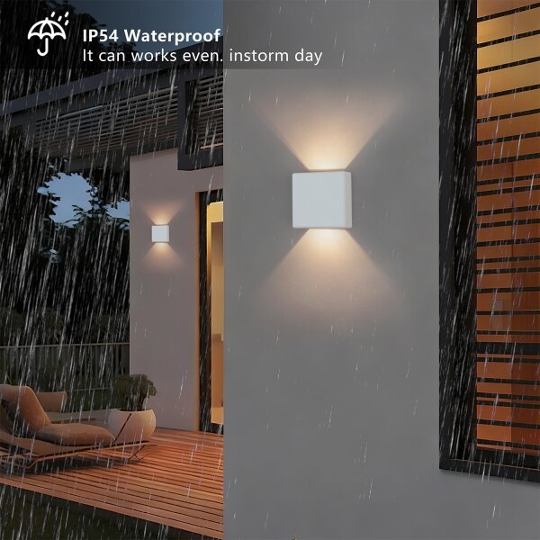 Brilagi - LED Venkovní nástěnné svítidlo DOUBLERAY LED/6W/230V bílá IP54