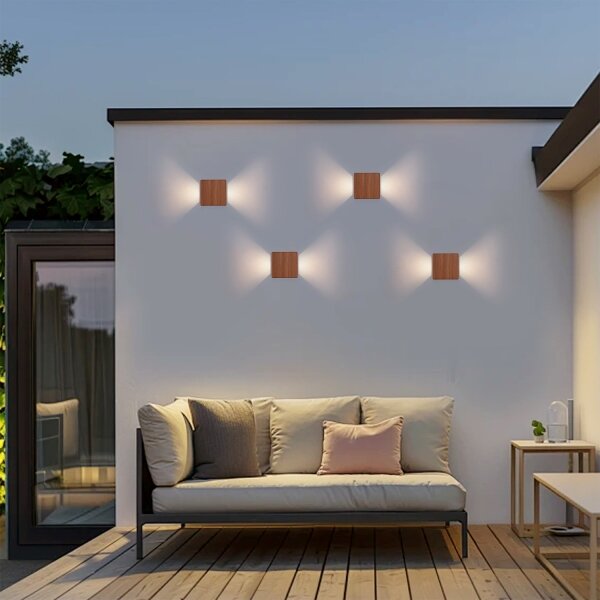 Brilagi - LED Venkovní nástěnné svítidlo DOUBLERAY LED/6W/230V dekor dřeva IP54