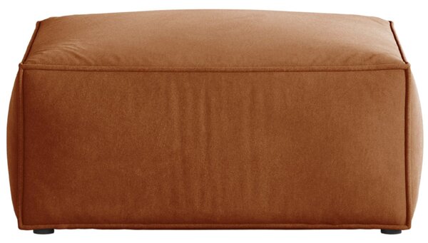 -25 % Dny MOMENTI– Cosmopolitan Design Terakotově oranžová sametová podnožka Aveiro 75 x 75 cm