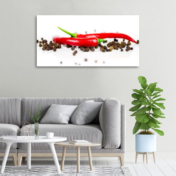 Foto obraz na plátně Chilli a pepř oc-43194719
