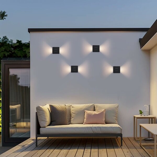Brilagi - LED Venkovní nástěnné svítidlo DOUBLERAY LINE LED/6W/230V černá IP54