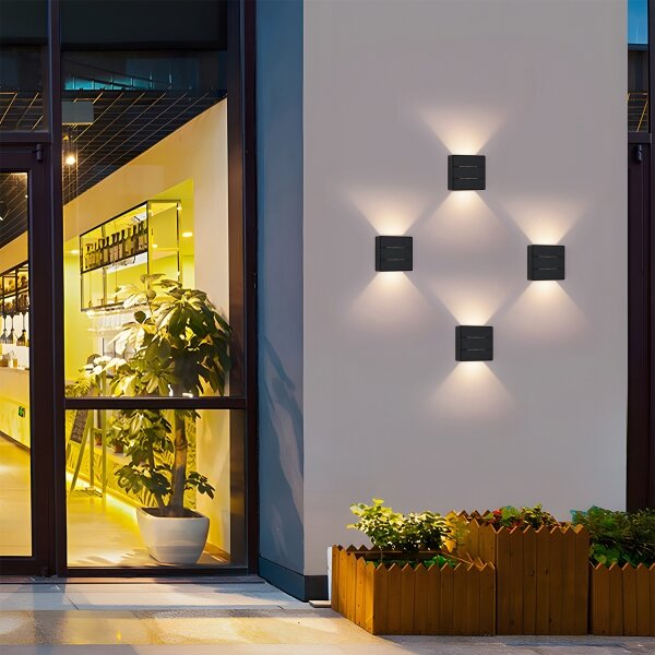 Brilagi - LED Venkovní nástěnné svítidlo DOUBLERAY LINE LED/6W/230V černá IP54