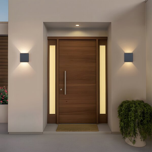 Brilagi - LED Venkovní nástěnné svítidlo DOUBLERAY LED/6W/230V antracit IP54