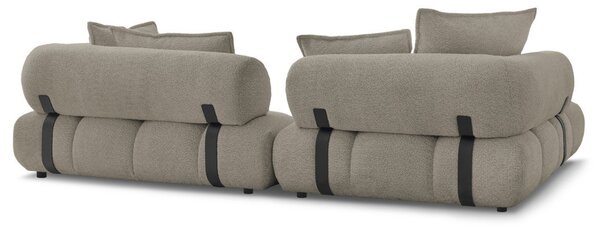 -25 % Dny MOMENTI– Bobochic Paris Světle hnědá bouclé rohová pohovka Alya 307 cm, levá