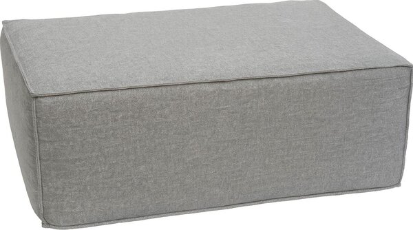Otoman/příslušenství k pohovce HWC-O54, podnožka podnožka chaise longue, látka/textil 300g/m² 38x97x70cm světle šedá
