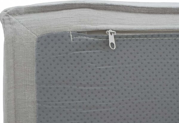 Otoman/příslušenství k pohovce HWC-O54, podnožka podnožka chaise longue, látka/textil 300g/m² 38x97x70cm světle šedá