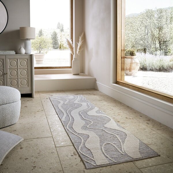 Šedý pratelný běhoun 60x223 cm Calder – Flair Rugs