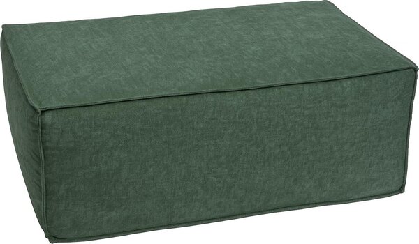 Otoman/příslušenství k pohovce HWC-O54, podnožka podnožka chaise longue, látka/textil 300g/m² 38x97x70cm zelená