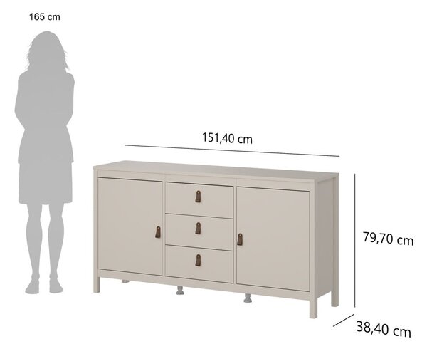Šedobéžová komoda 152x80x38 cm Madrid – Tvilum