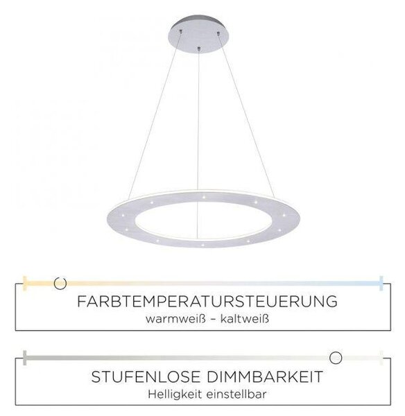 Paul Neuhaus Závěsné LED svítidlo PURE-COSMO, 38W, d. 55 cm, 2700-5000K