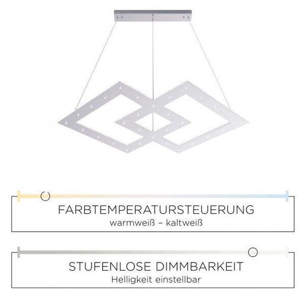 Paul Neuhaus Závěsné LED svítidlo PURE-COSMO, 73W, d. 121 cm, 2700-5000K