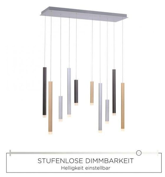 Paul Neuhaus Závěsné LED svítidlo PURE-GEMIN, 36W, d. 89 cm, 3000K stmívatelné SimplyDim a nastavitelnou výškou