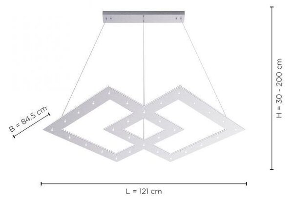 Paul Neuhaus Závěsné LED svítidlo PURE-COSMO, 73W, d. 121 cm, 2700-5000K