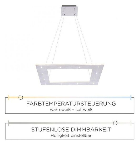 Paul Neuhaus Závěsné LED svítidlo PURE-COSMO, 43W, d. 50 cm, RF control 2700-5000K