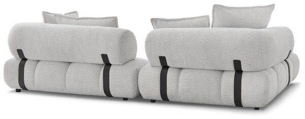 -25 % Dny MOMENTI– Bobochic Paris Světle šedá bouclé rohová pohovka Alya 307 cm, levá
