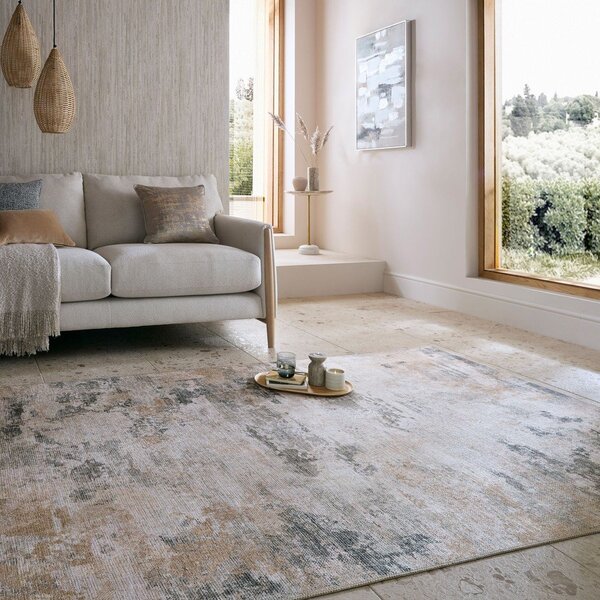 Šedobéžový pratelný koberec 152x230 cm Lila Abstract – Flair Rugs