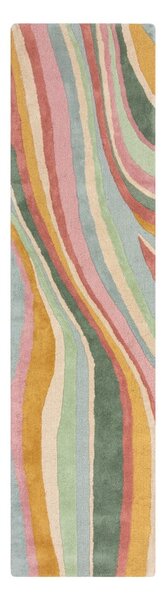 Ručně tkaný vlněný běhoun 60x230 cm Abstract Flow – Flair Rugs