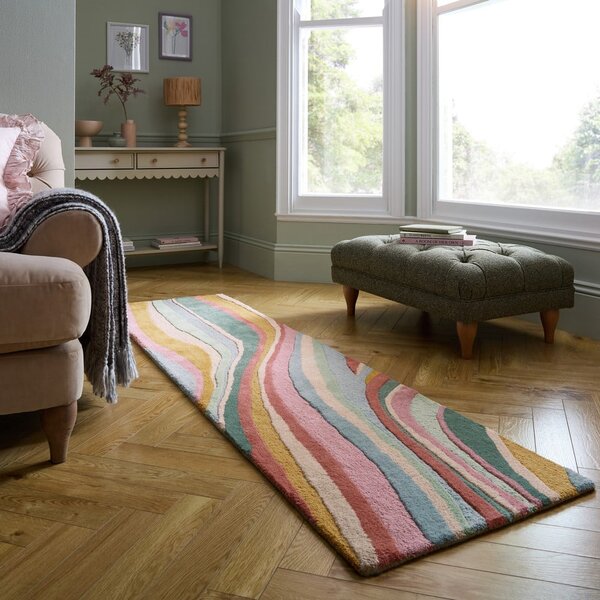 Ručně tkaný vlněný běhoun 60x230 cm Abstract Flow – Flair Rugs