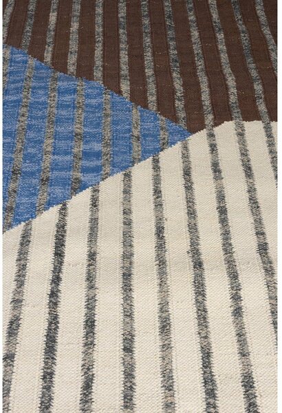 Modrý/hnědý bavlněný koberec 160x230 cm Hampton – Dutchbone