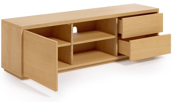 Dubový TV stolek Kave Home Abilen 150 x 36 cm