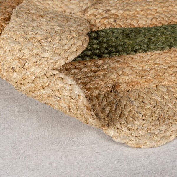 Tmavě zelený/v přírodní barvě ručně tkaný jutový koberec 160x230 cm Grace Green – Flair Rugs