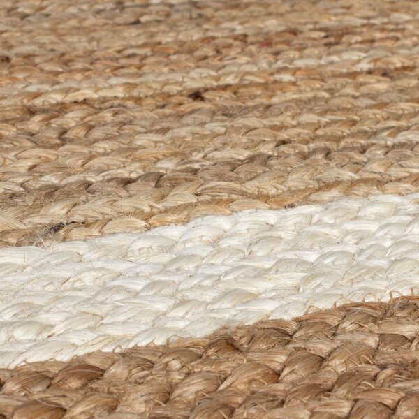 Ručně tkaný jutový běhoun v přírodní barvě/slonovinový 80x230 cm Grace White – Flair Rugs