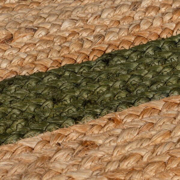 Tmavě zelený/v přírodní barvě ručně tkaný jutový koberec 160x230 cm Grace Green – Flair Rugs