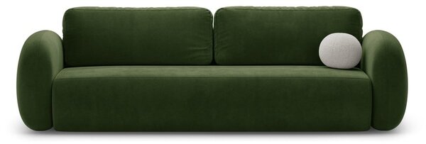 Zelená sametová rozkládací/s úložným prostorem pohovka 262 cm Tonale – Cosmopolitan Design