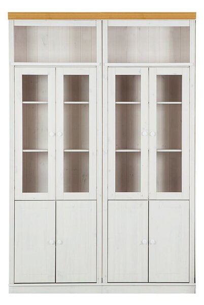 Bílá vitrína z borovicového dřeva 148x223 cm Anita – Støraa