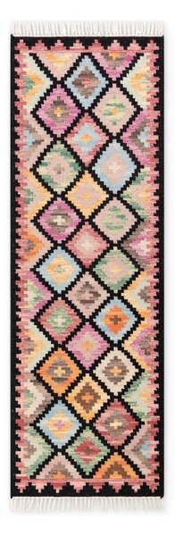 Oboustranný ručně tkaný vlněný běhoun 60x190 cm Kamal Zara – Nouristan