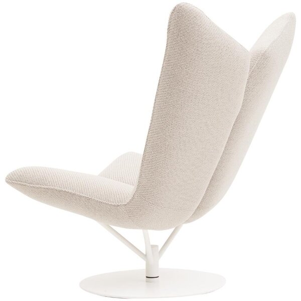 Krémově bílé látkové křeslo Softline Angel