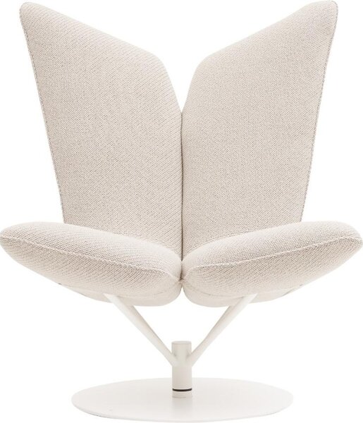 Krémově bílé látkové křeslo Softline Angel