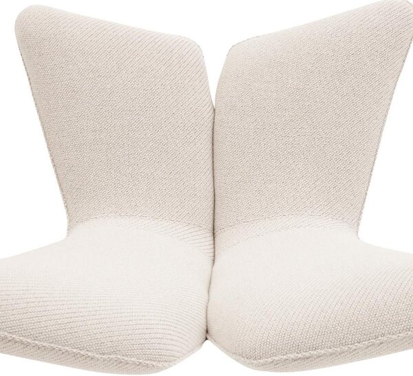 Krémově bílé látkové křeslo Softline Angel