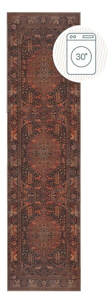 Vínový pratelný běhoun 60x230 cm Nico Global – Flair Rugs