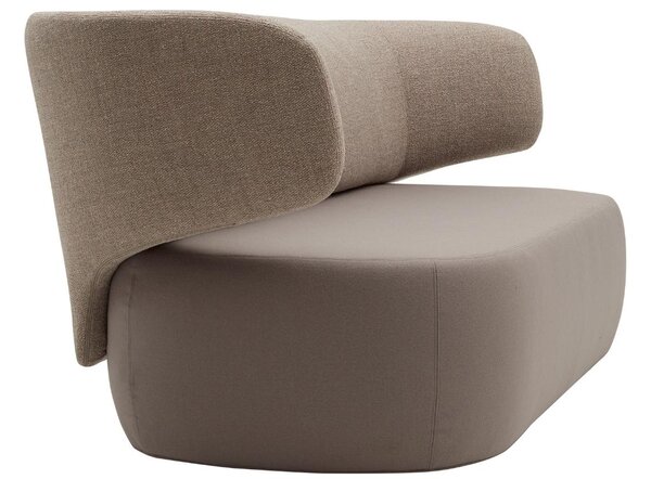 Hnědá látková trojmístná pohovka Softline Basel 212 cm